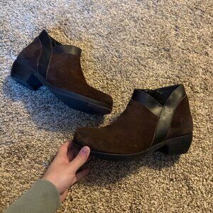 Fly London brown suede Meba ankle boots